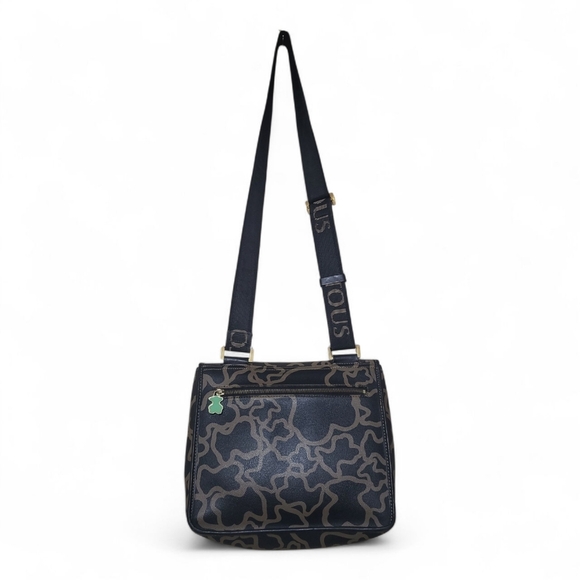 Tous Brown Pebbled Leather Crossbody Bag - Messenger Medium 11 X9.5 X3 See Pics - Picture 3 of 15